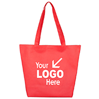 Gusseted Shopping, Grocery and Tote Bag with Hook and loop Fastener Closure